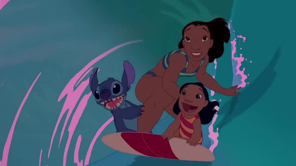 Anime Mermaid looks out of the water