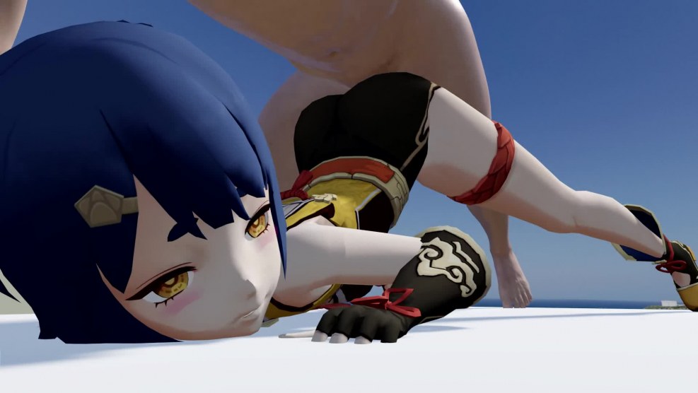 Naked Amber Genshin Impact