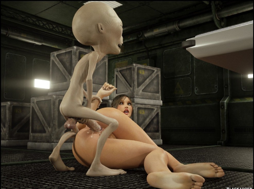 3D hentai girl and robot