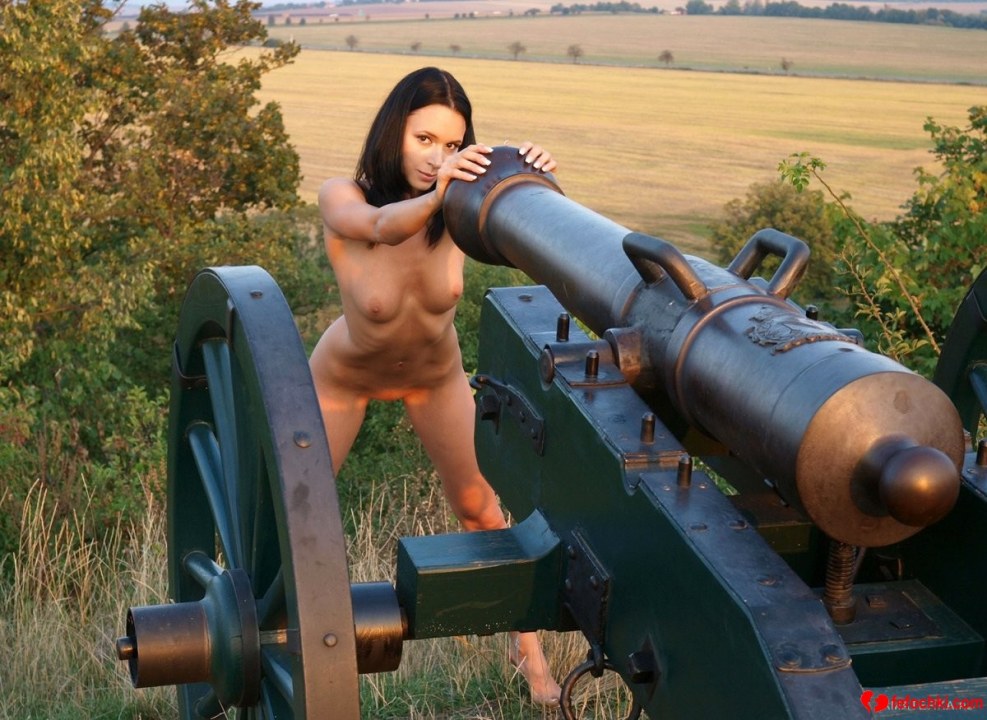 Naked on the cannon naked on the gun