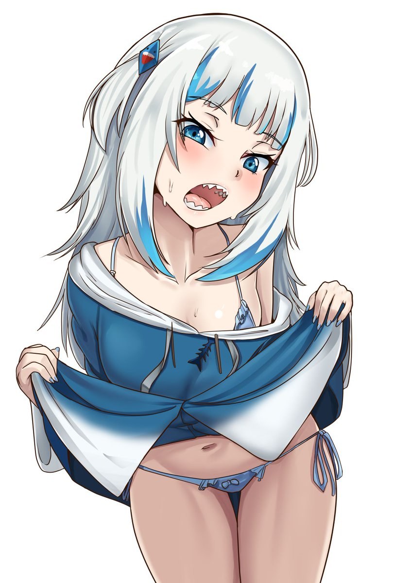 Girl in hentai shark costume