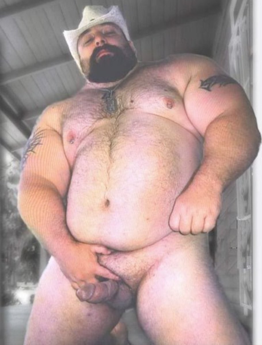 Huge naked hairy man