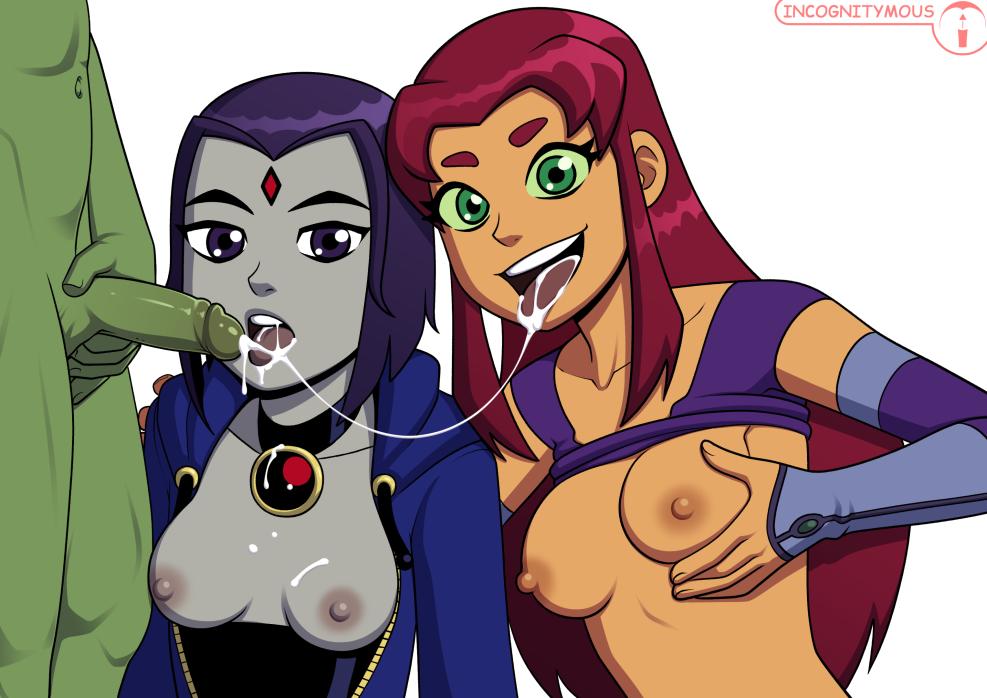 Young Titans Naked Star Faith and Raven