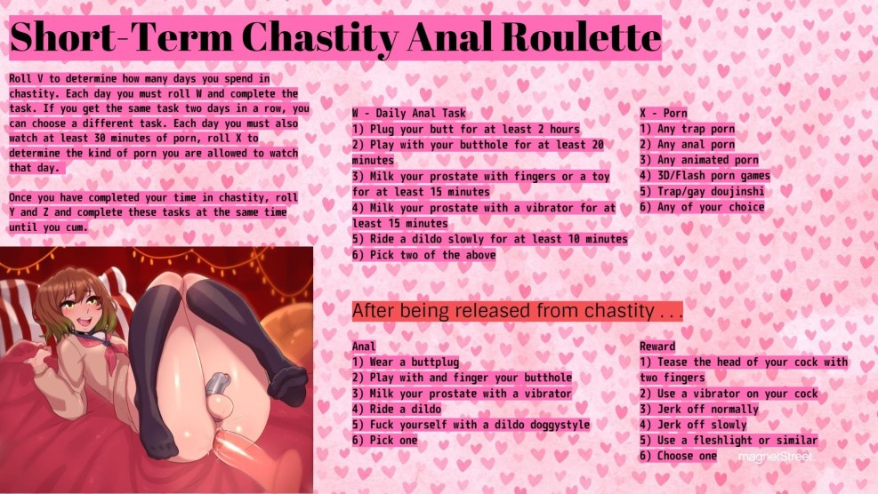 HENTAI CHASTITY ROULETTE in Russian
