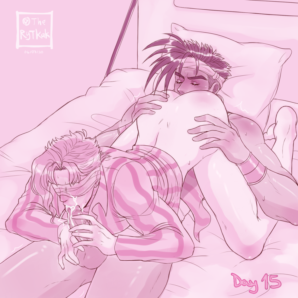 Male masturbation with orgasm