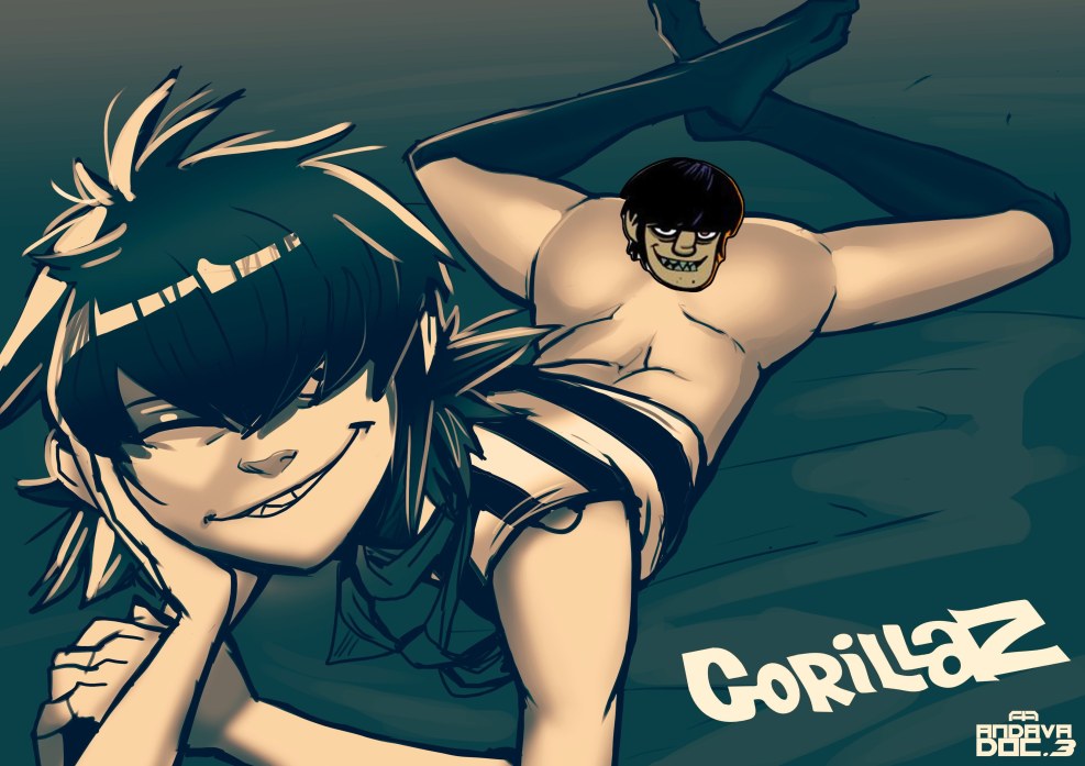 Gorillas 2D and Toll Hentai
