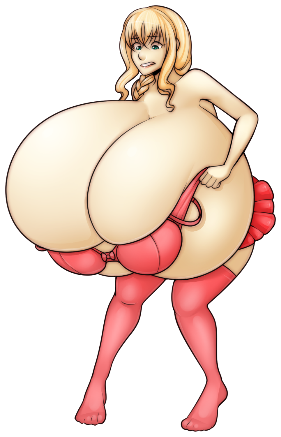 Anime giant boobs inflation