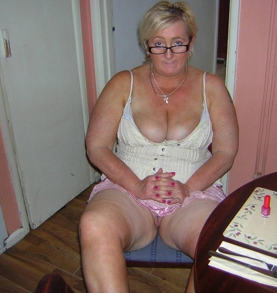 The old woman lit up naked