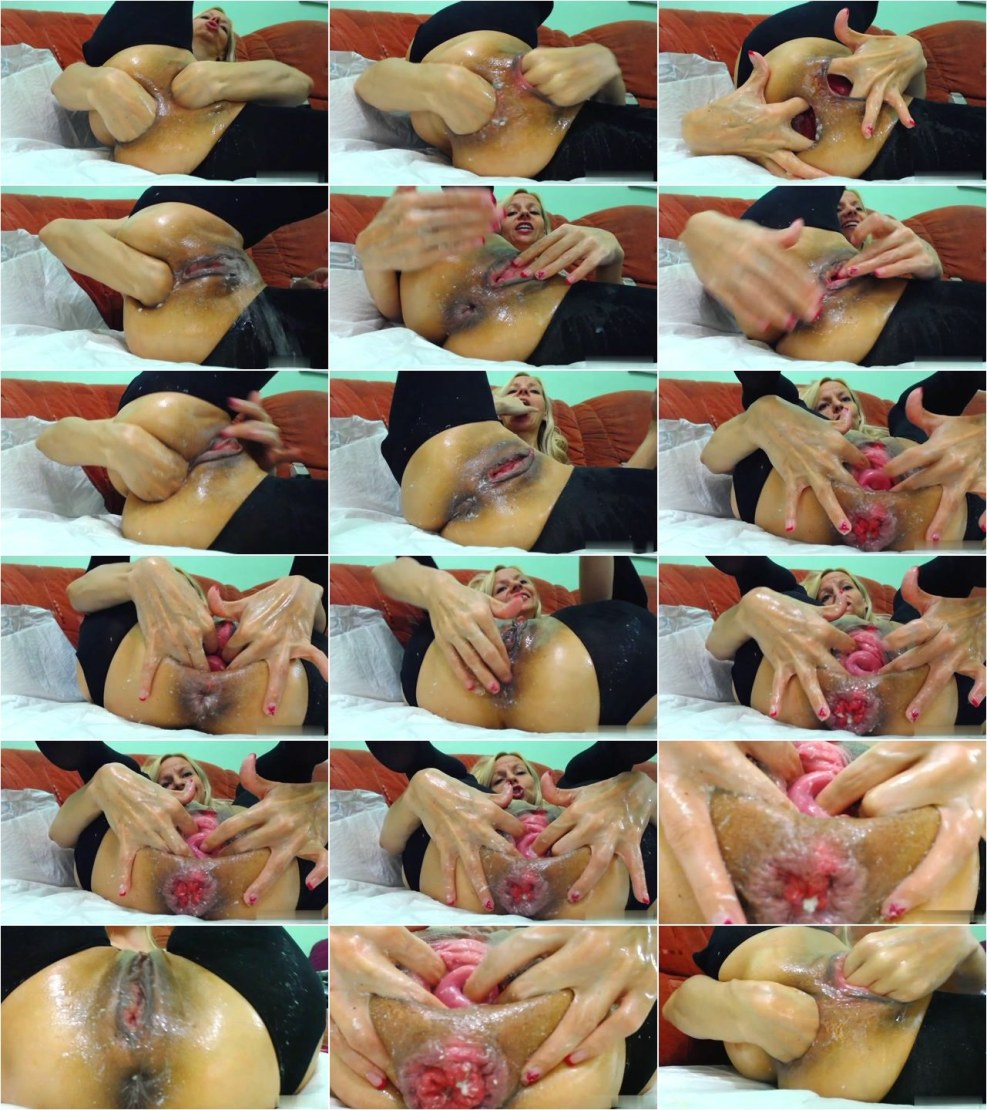 Purple Beach masturbation stockings