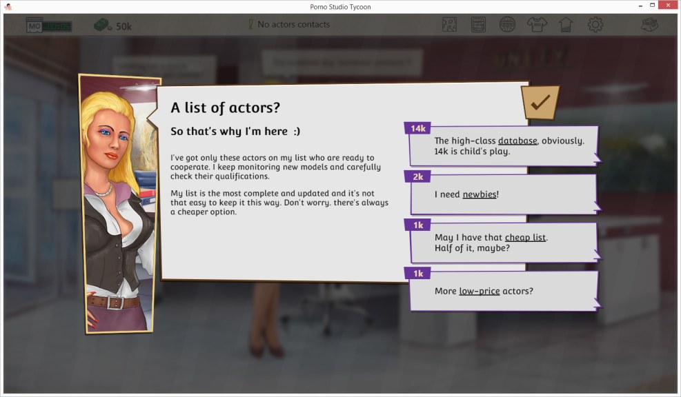 Erotic Simulator game