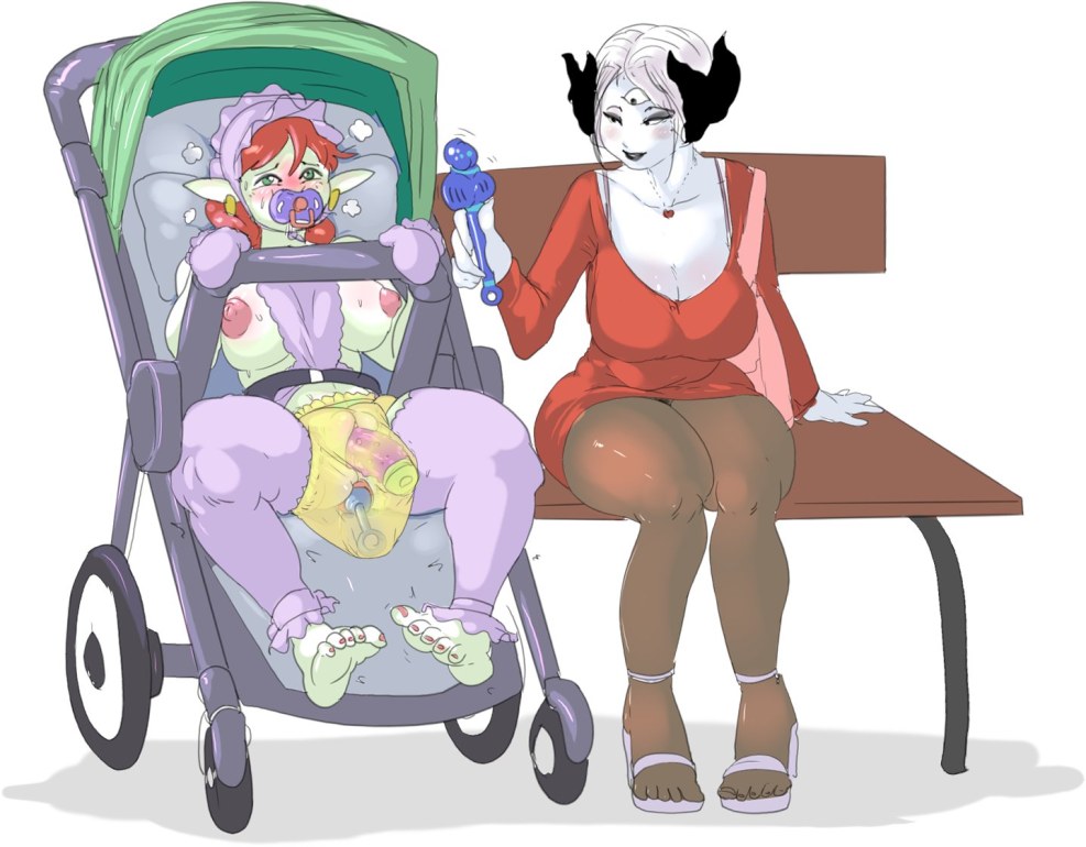 Girls in lesbian diapers