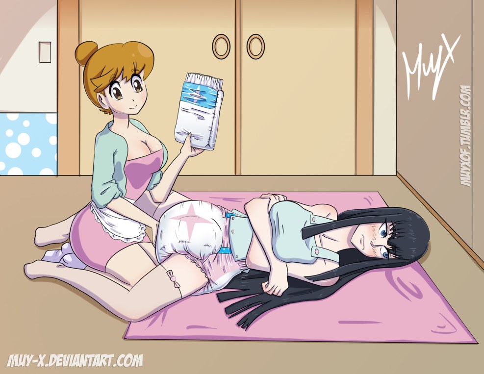 Girls in diapers comics