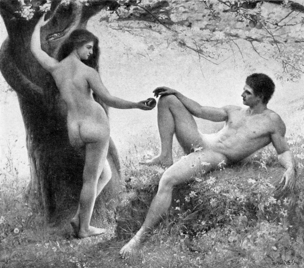 Adam and Eva naked black