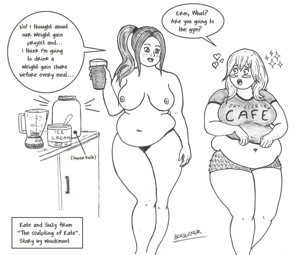 Fat Görl WEIGHT GAIN Hentai Comics