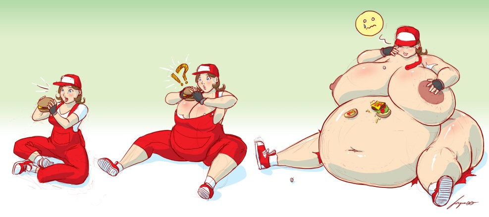 SSBBW Increased weight Anime Hentai