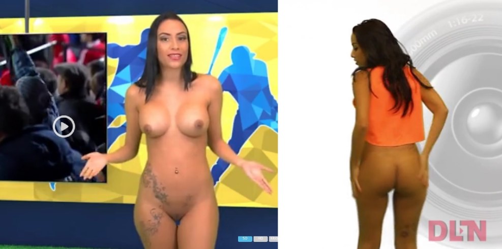 Naked TV presenter Yuvi Pallares