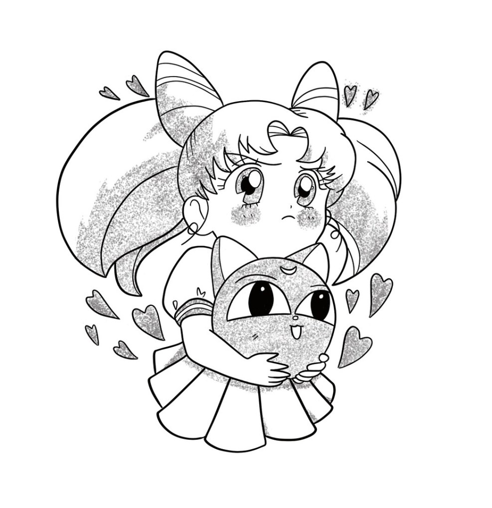 Chibi Sailor Warriors on a white background