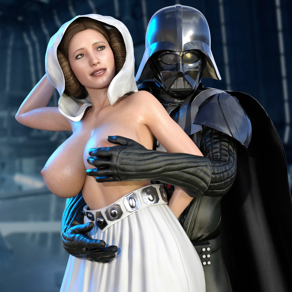 Naked comic Star Wars Leia