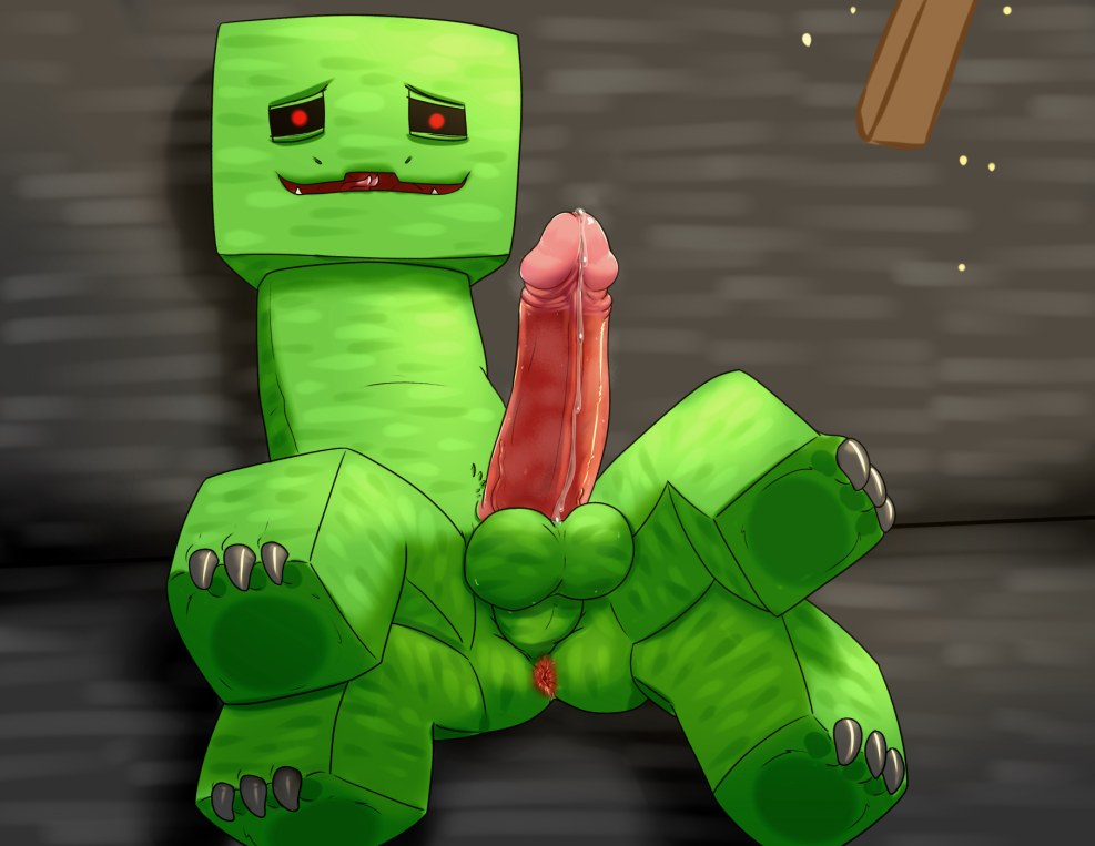 Minecraft cryper naked with pisy