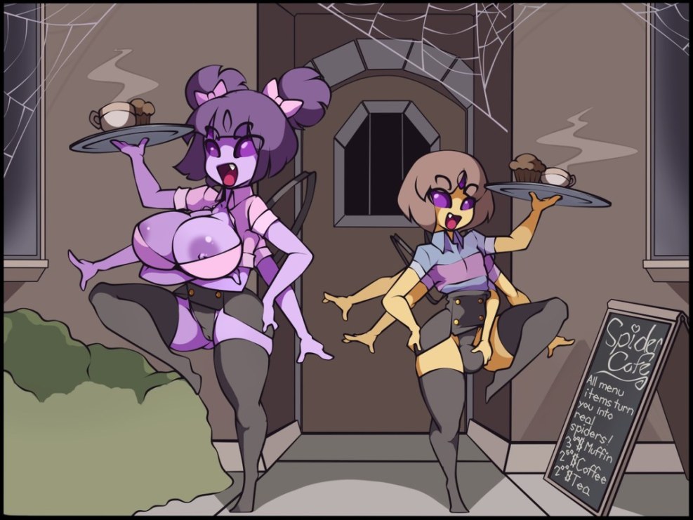 Undertale Muffet and Frisc Hentai