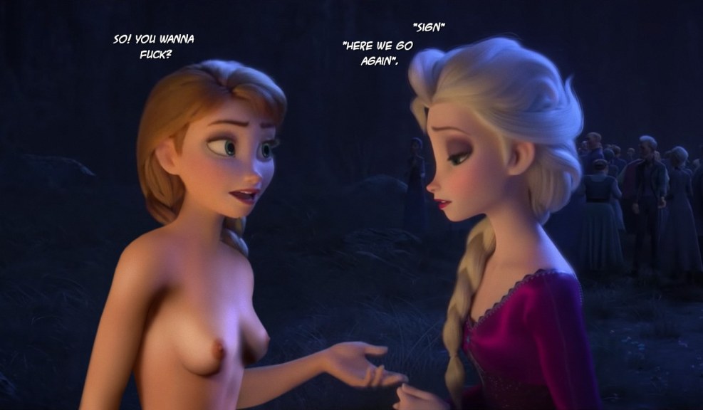 Elsa Anna and Rapunzel Nude 3D