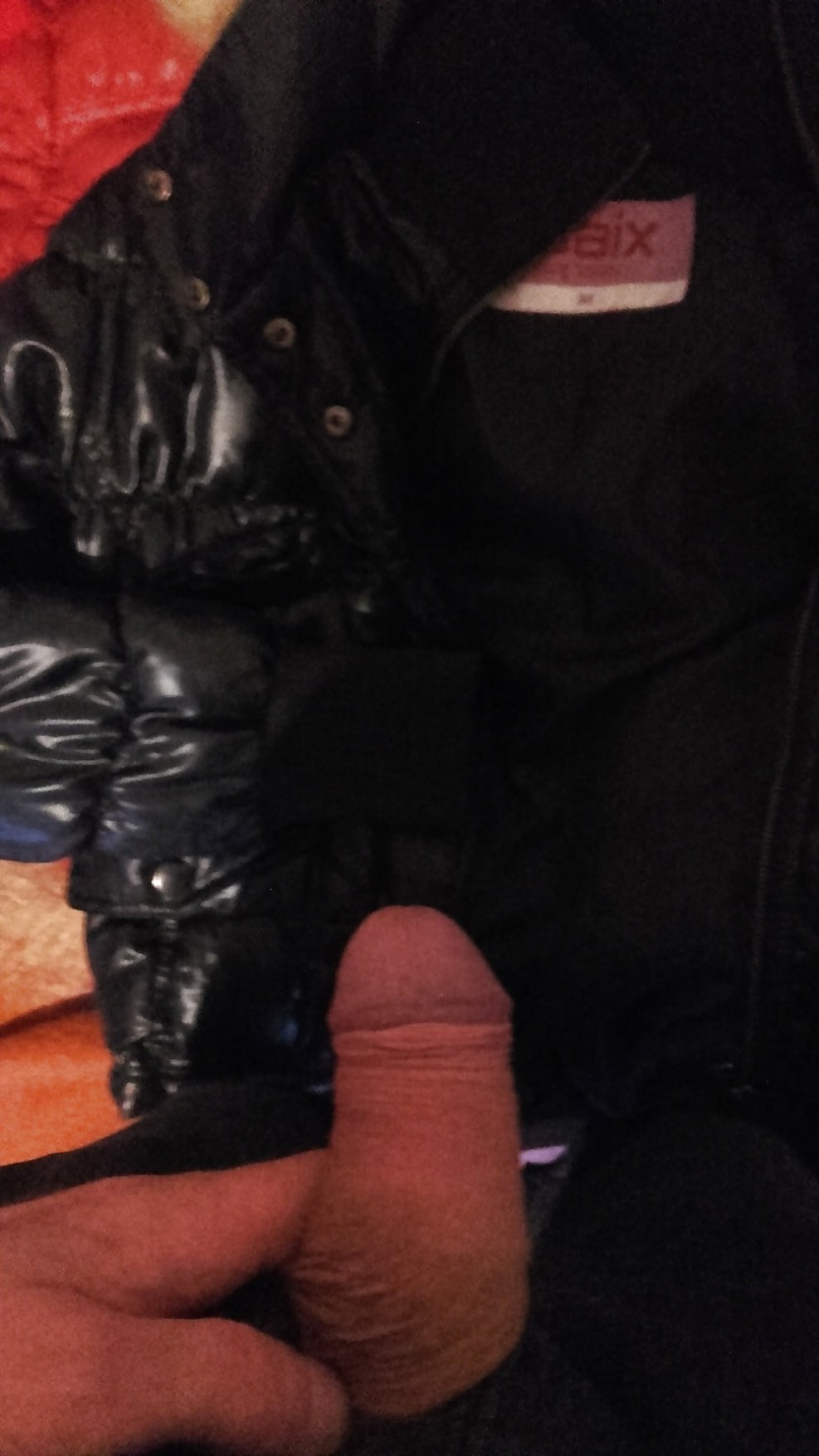 Fuck in leather jacket