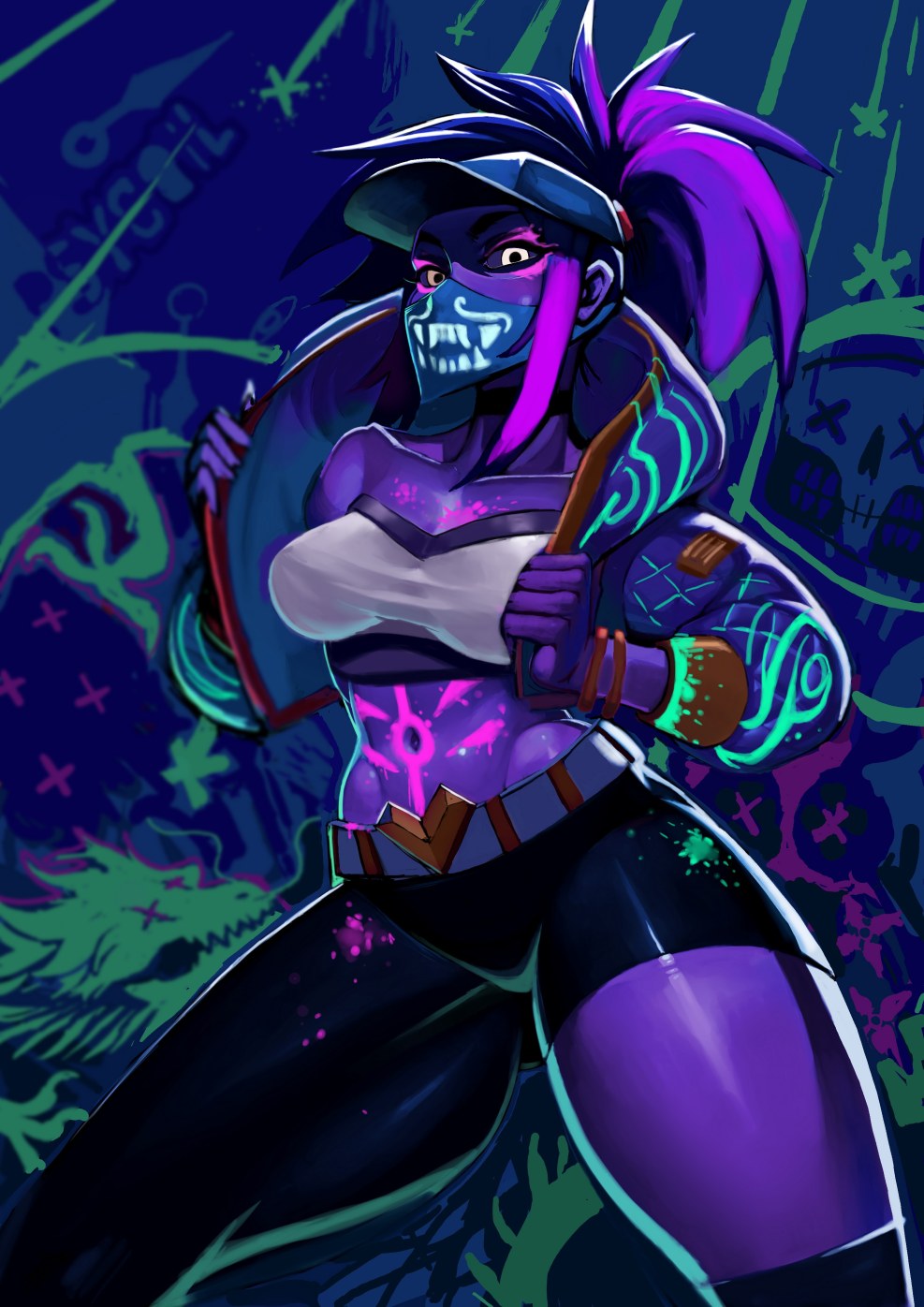 League Legends Hentai Akali Kda Neon