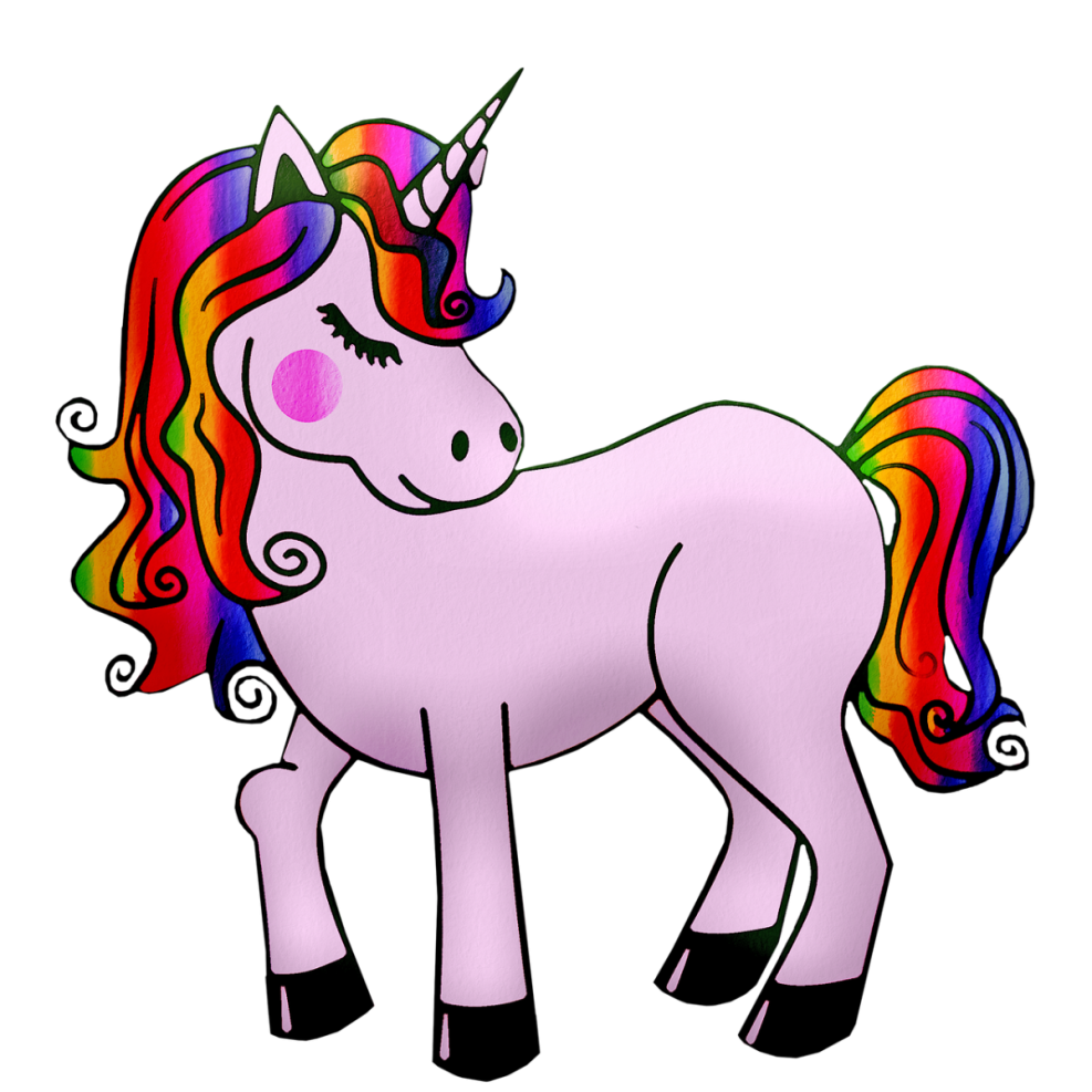 Photo unicorn for sketching beautiful