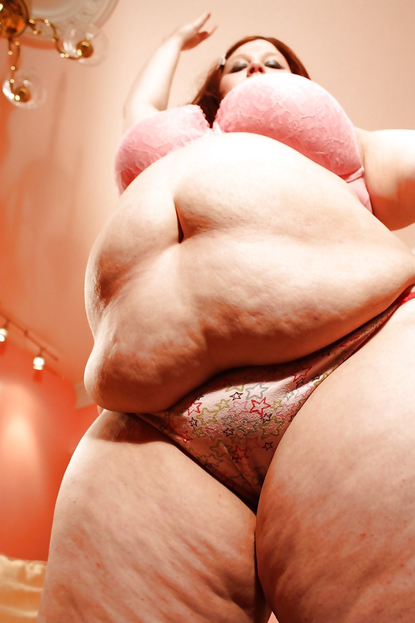 Grandmothers BBW Biggest Belly back view