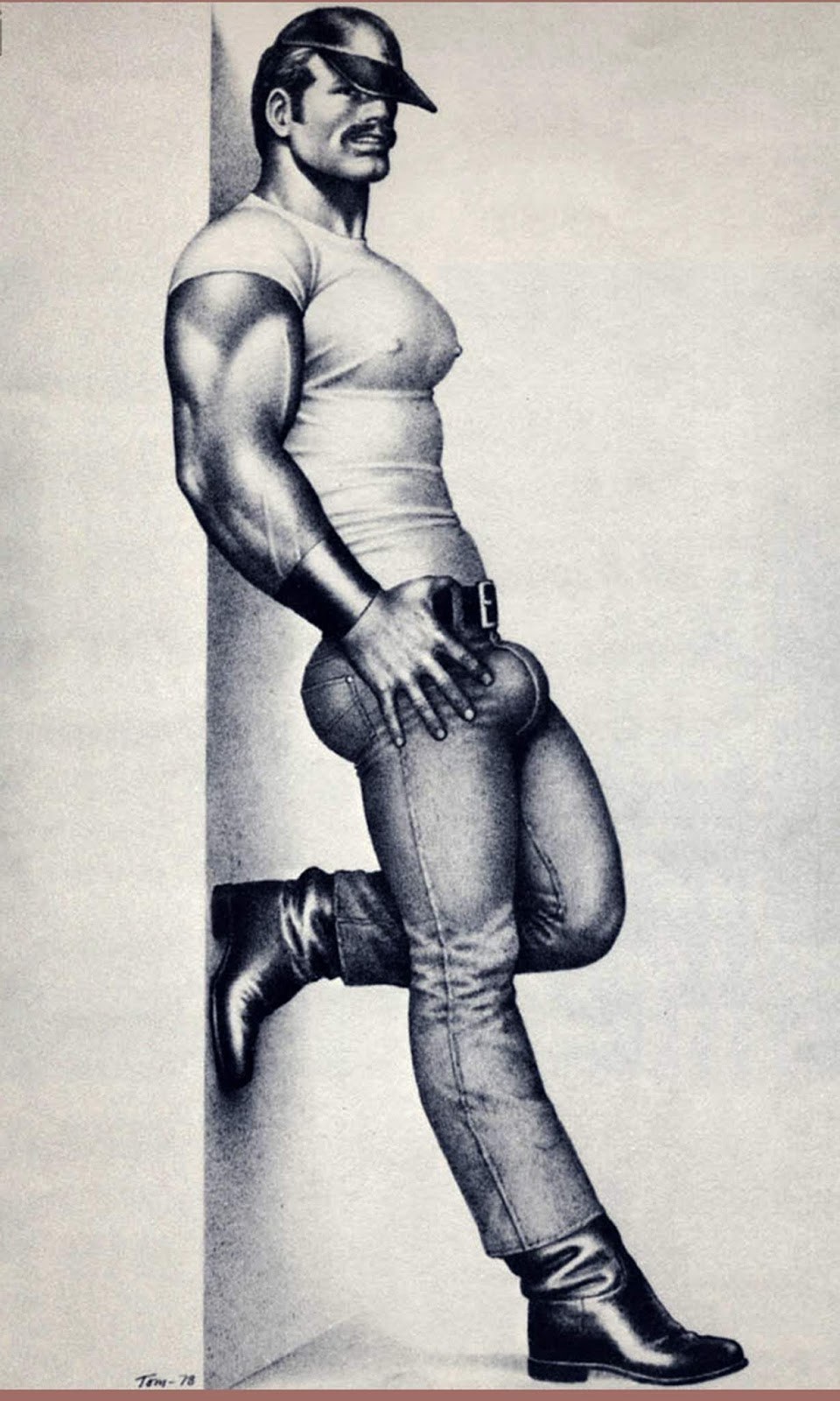 Pornographic drawings of men