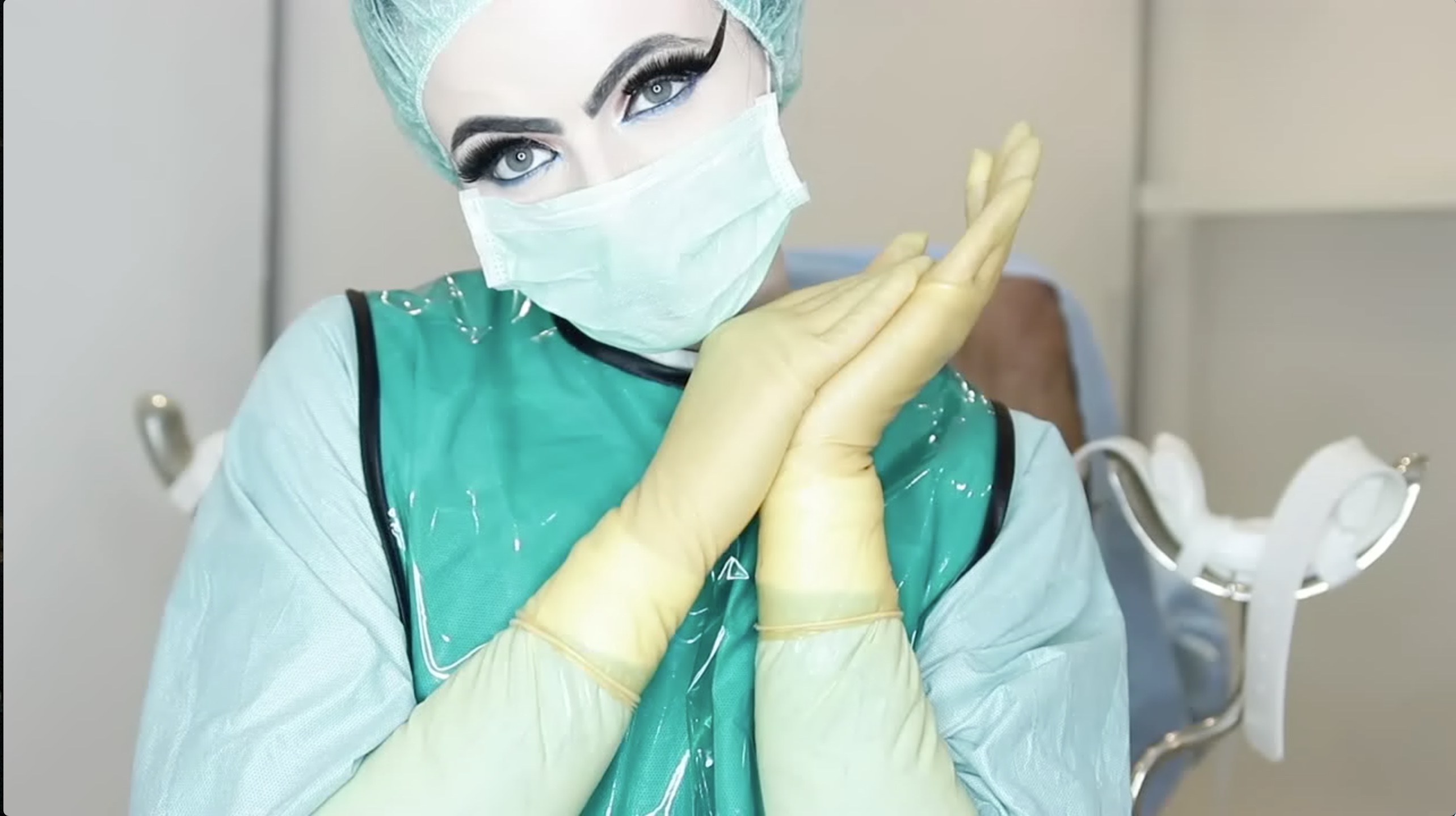 Surgical glove fetish