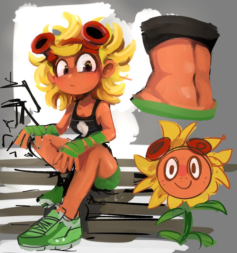 Rule34 Plants against the zombie sunflower