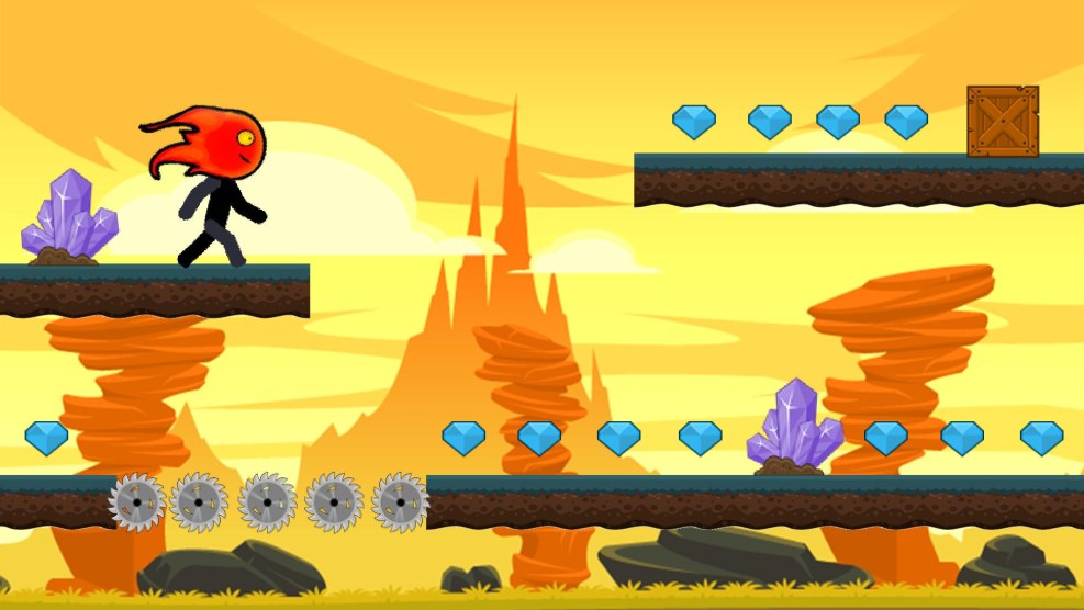 Fire and water - adventure game