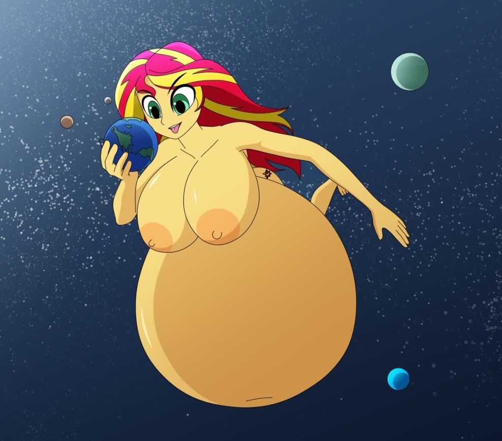 Giantess Princess Zelda Vore Anaal Pony with a big belly