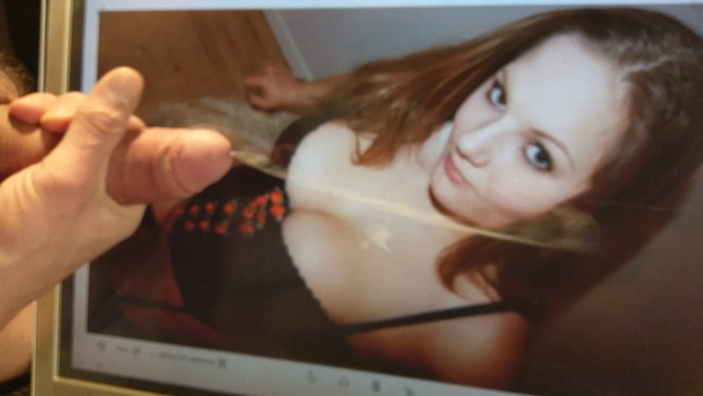 Huge boobs rub on glass