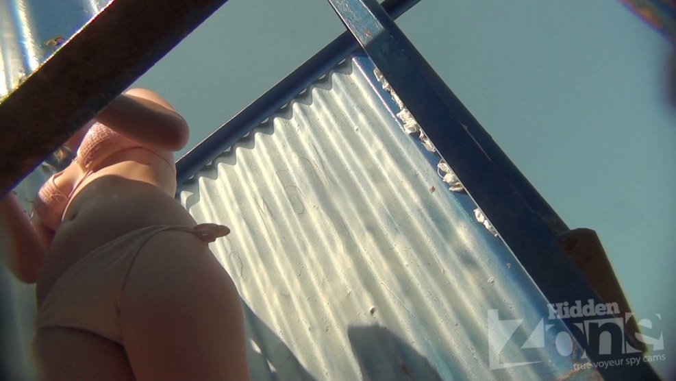 Men in the beach cabin