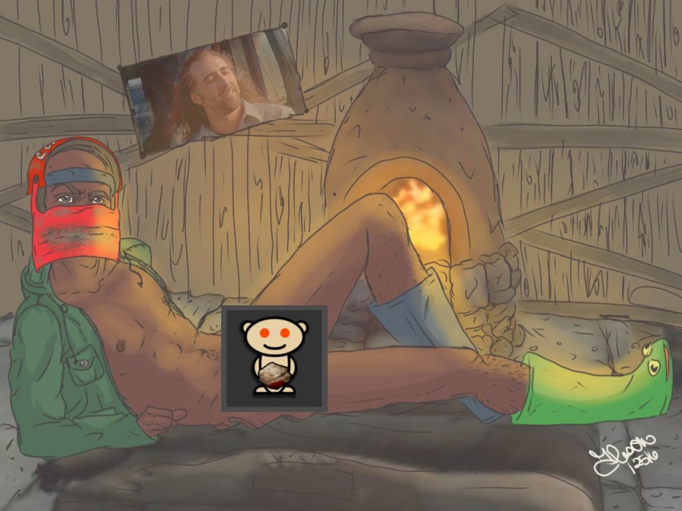 Naked character in the Russian