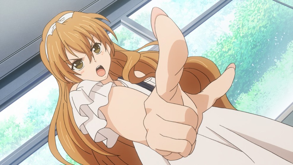 Coco Kaga in a swimsuit