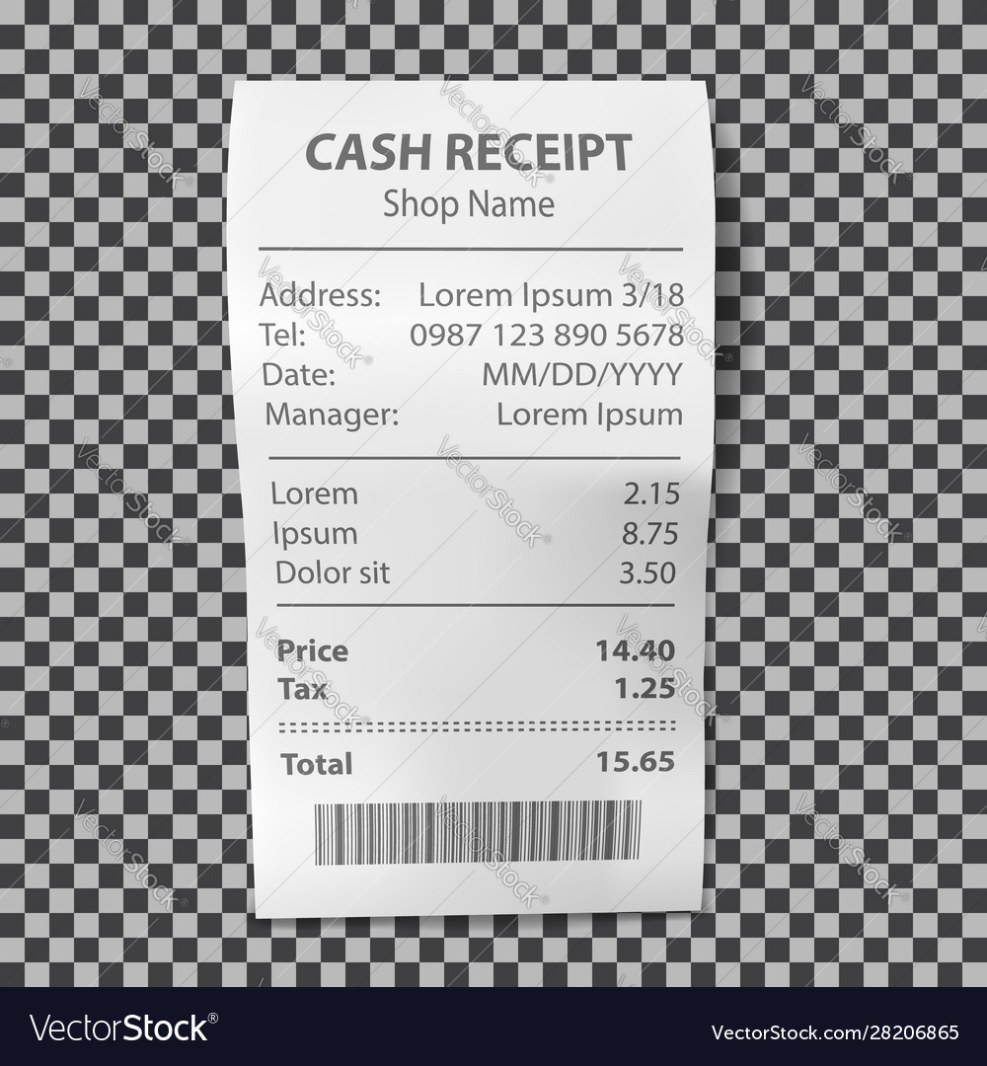 Shopping Receipt