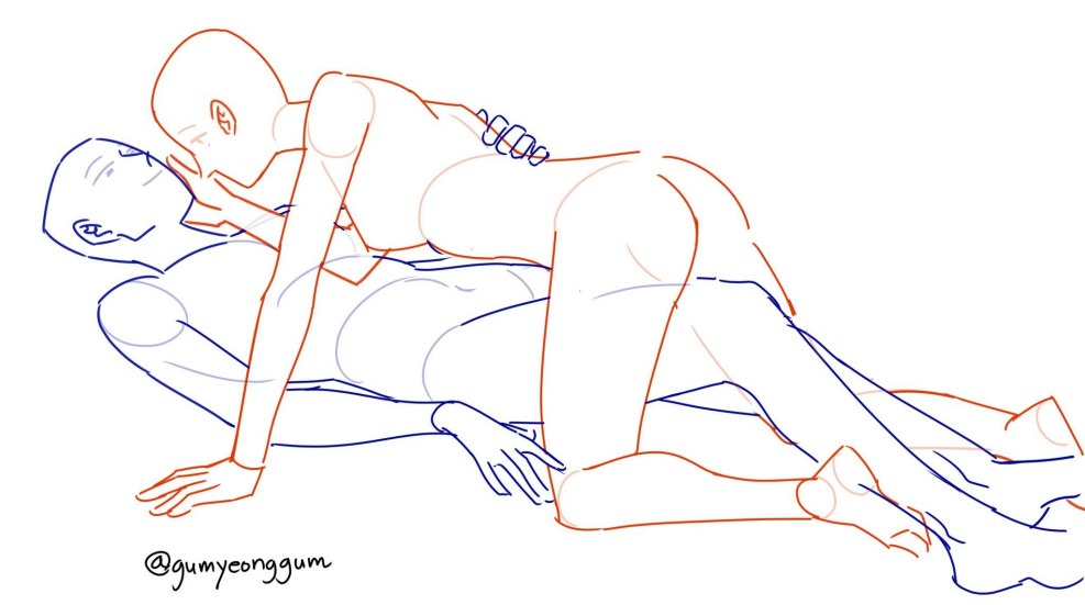 Erotic pose for drawing