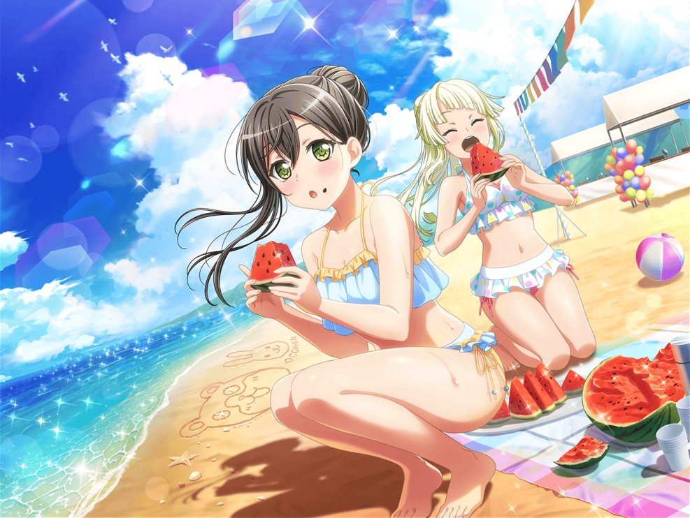 Bang Dream Shirokane Rinko and Udagawa Ako