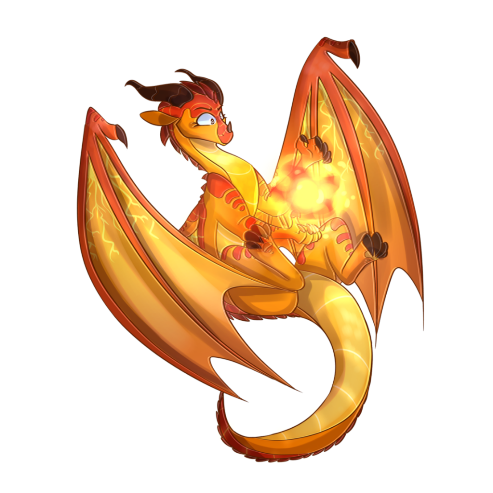 Dragon in fire