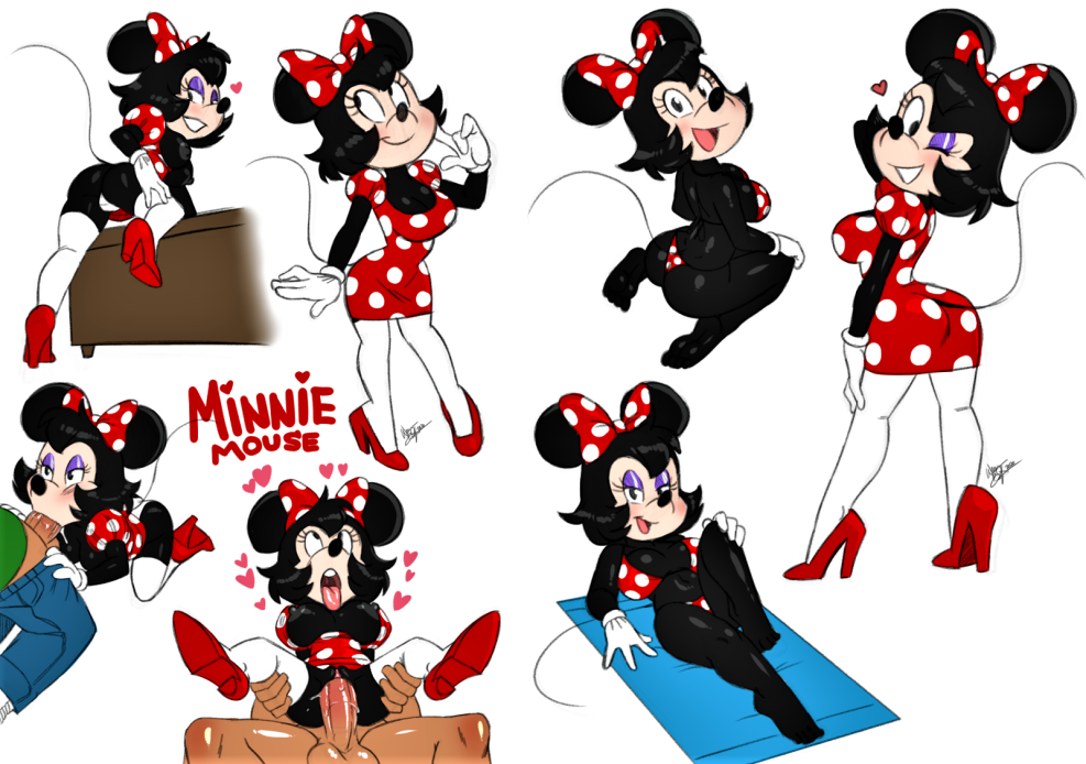 How to draw Minnie Mouse naked naked completely naked