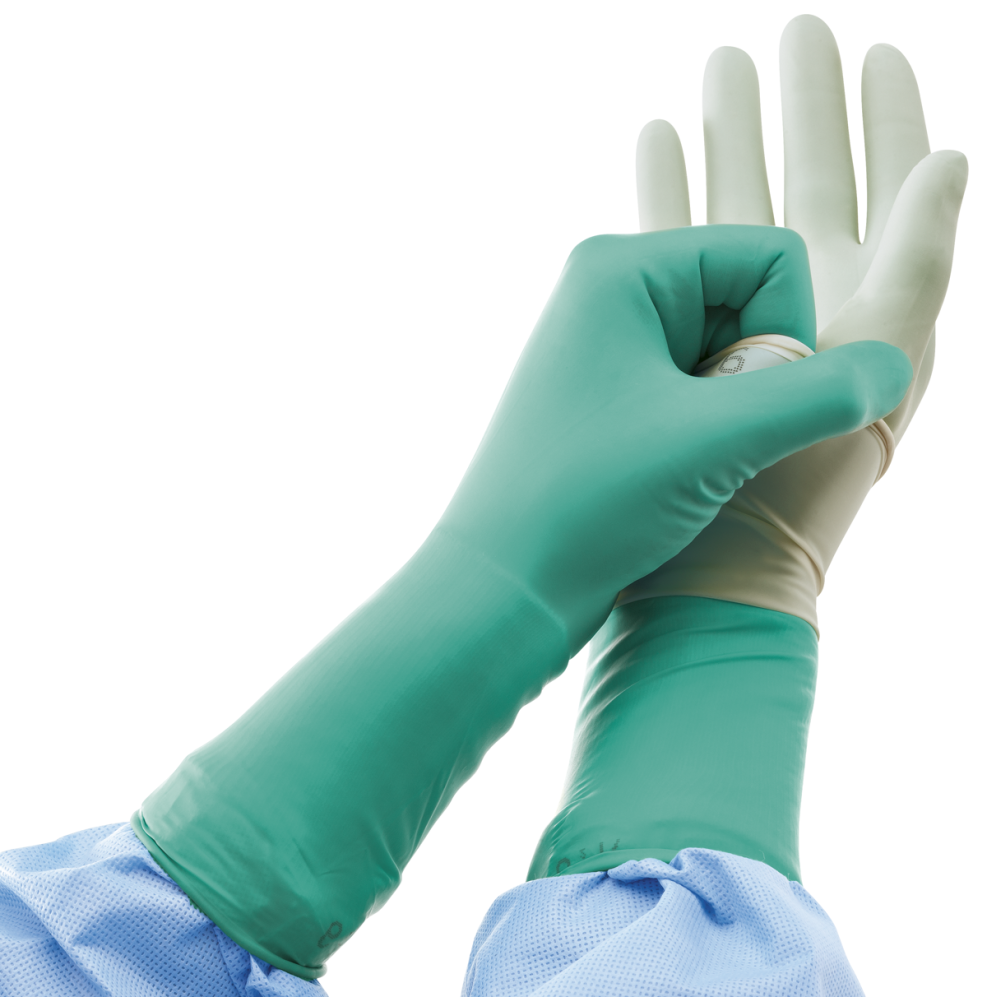 Medical gloves with puncture indication