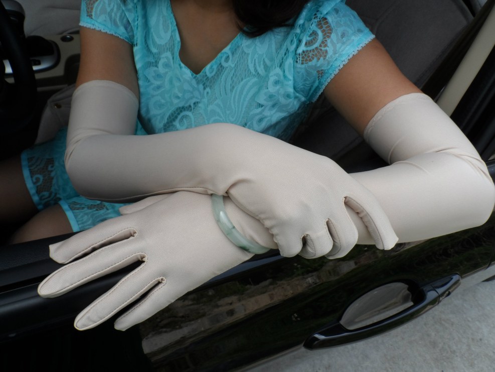 Fetish in medical gloves