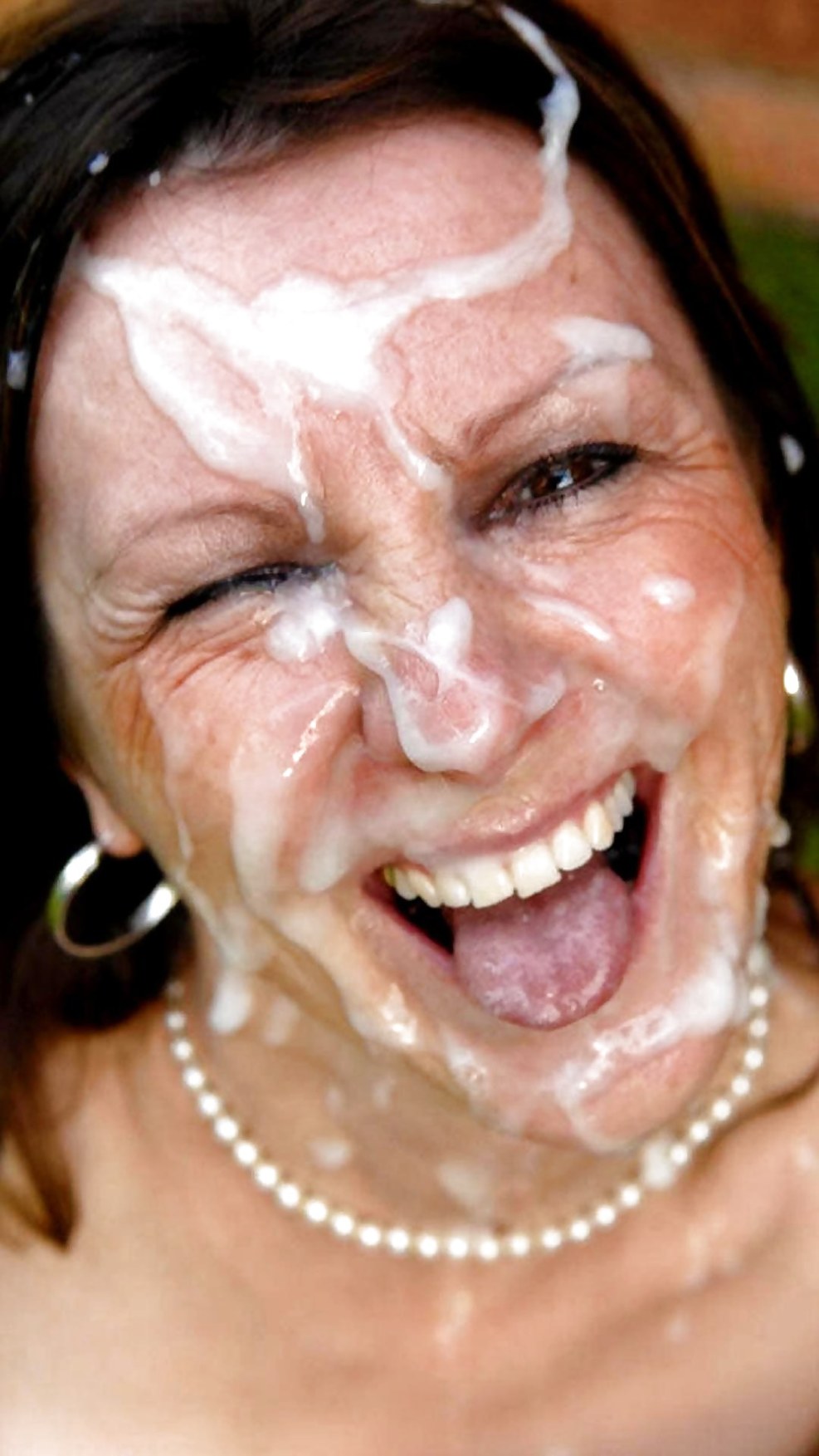 The finished face of a woman