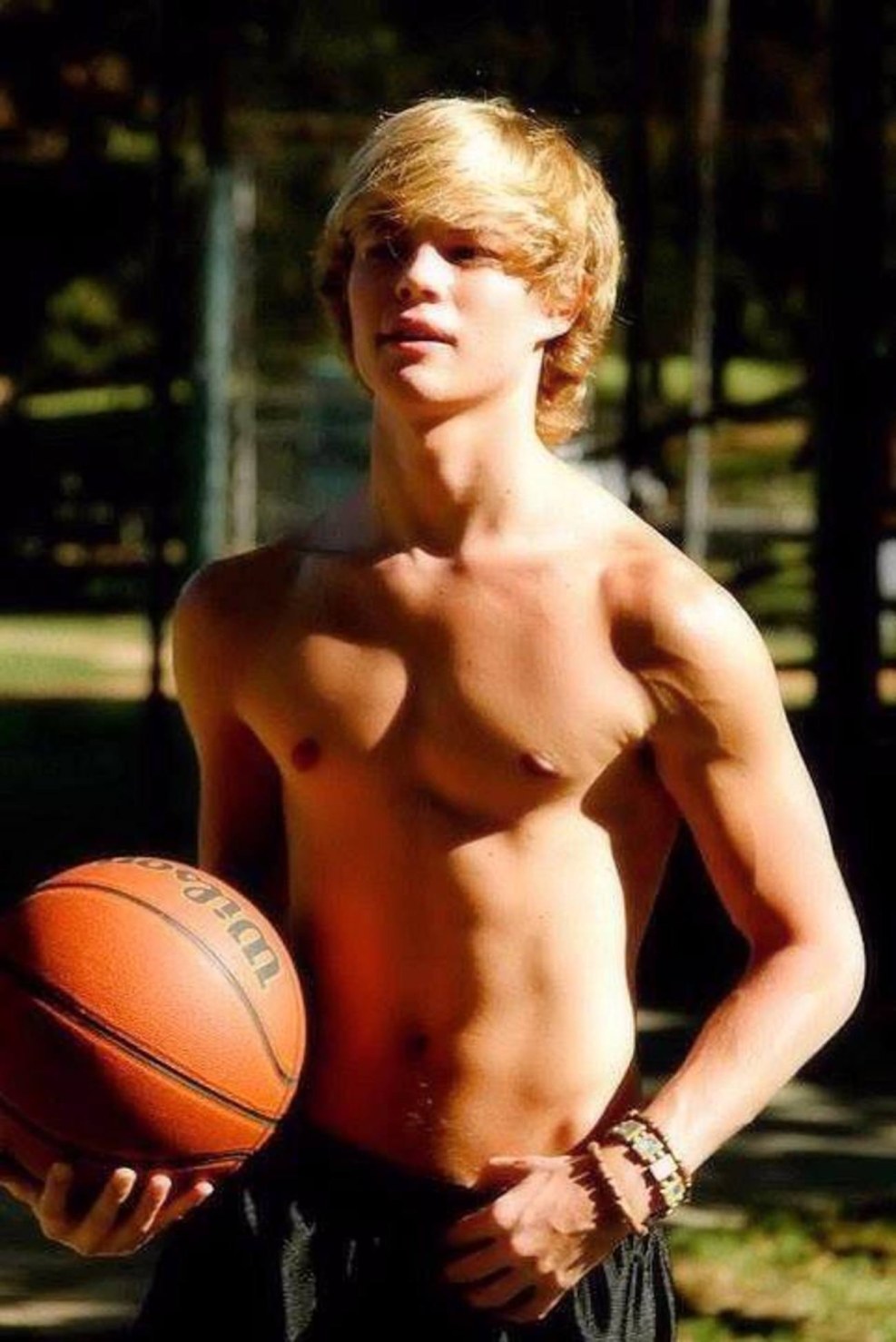 Beautiful slender naked youths