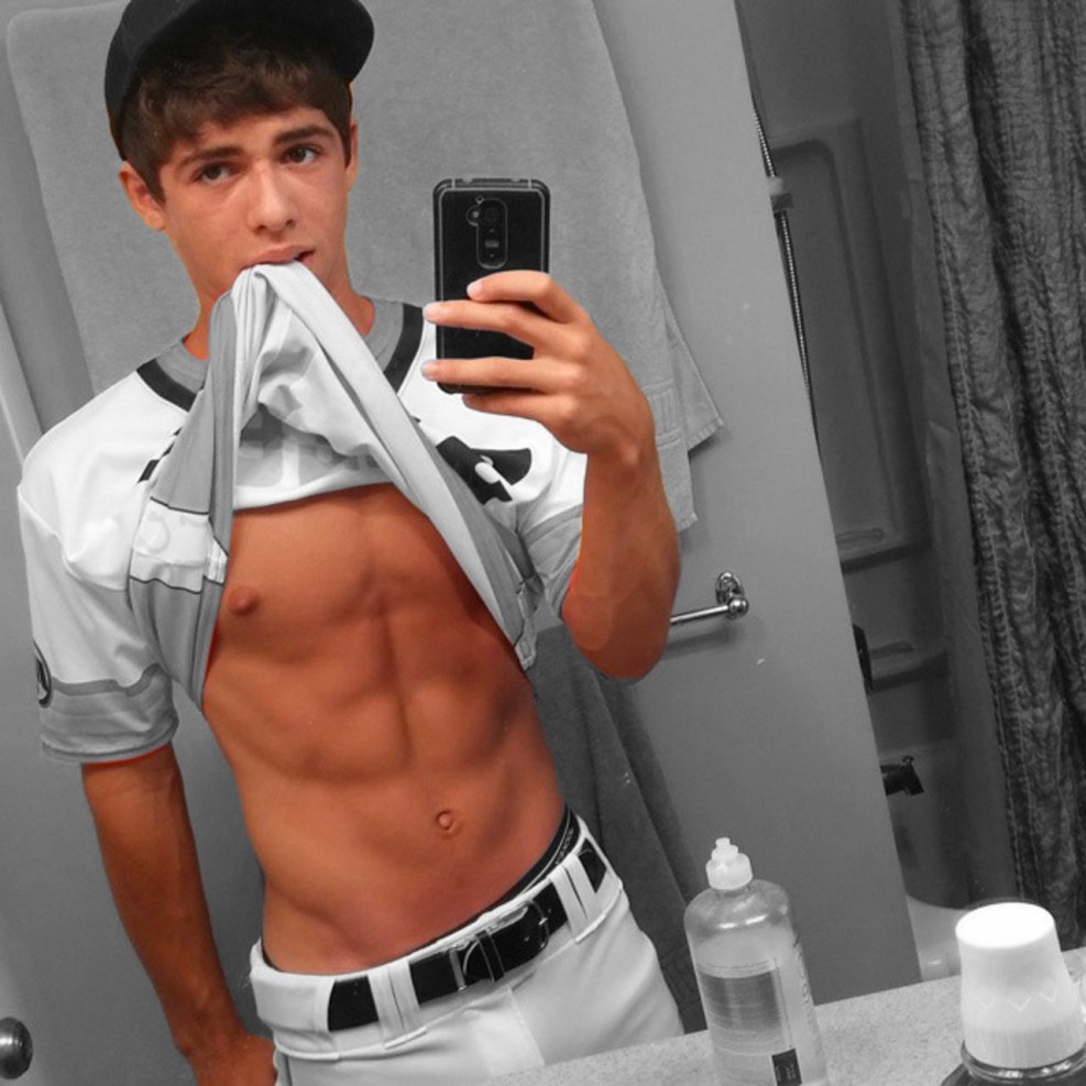 Austin L Young with a girl pore