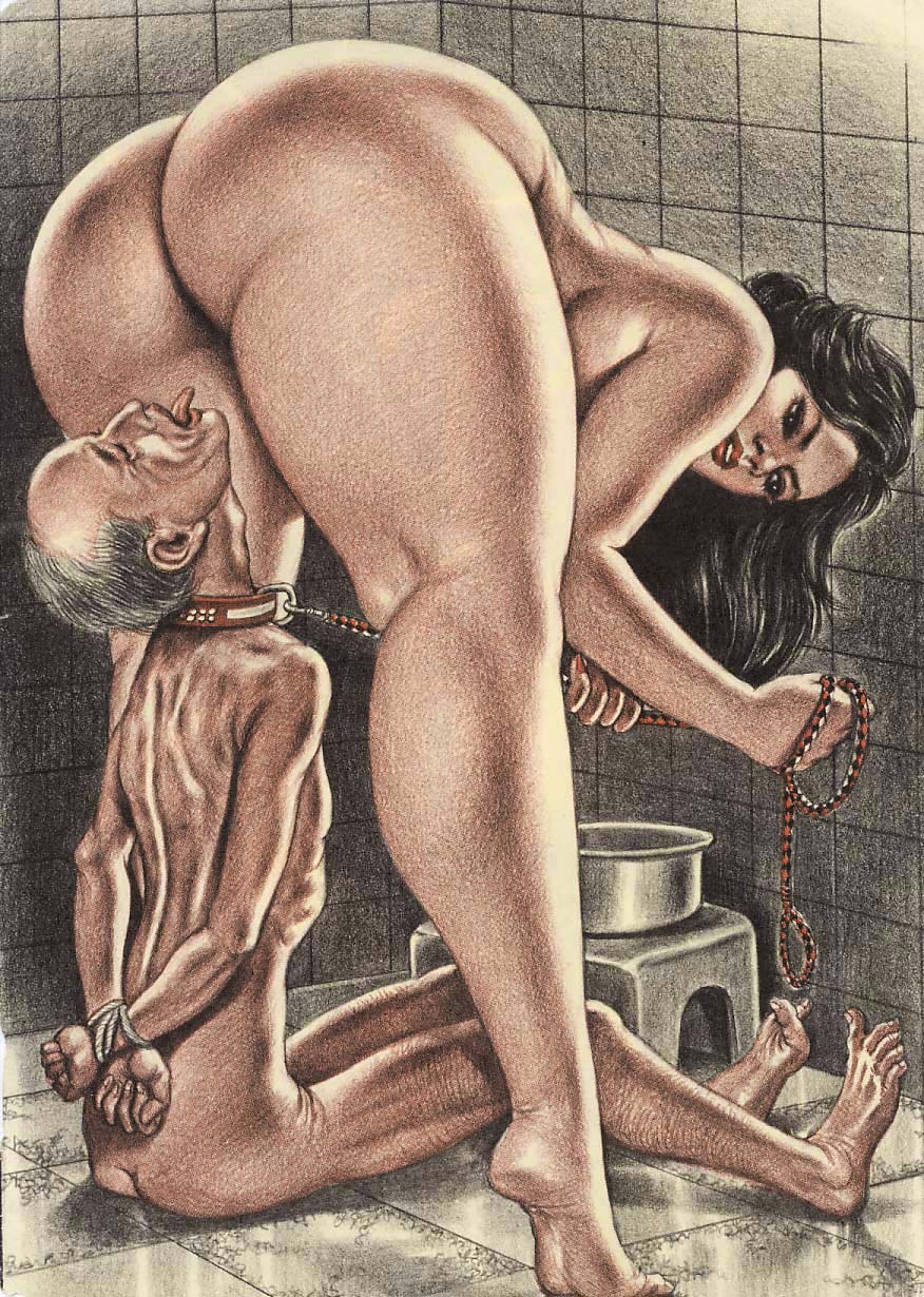 Two ladies and toilet slave