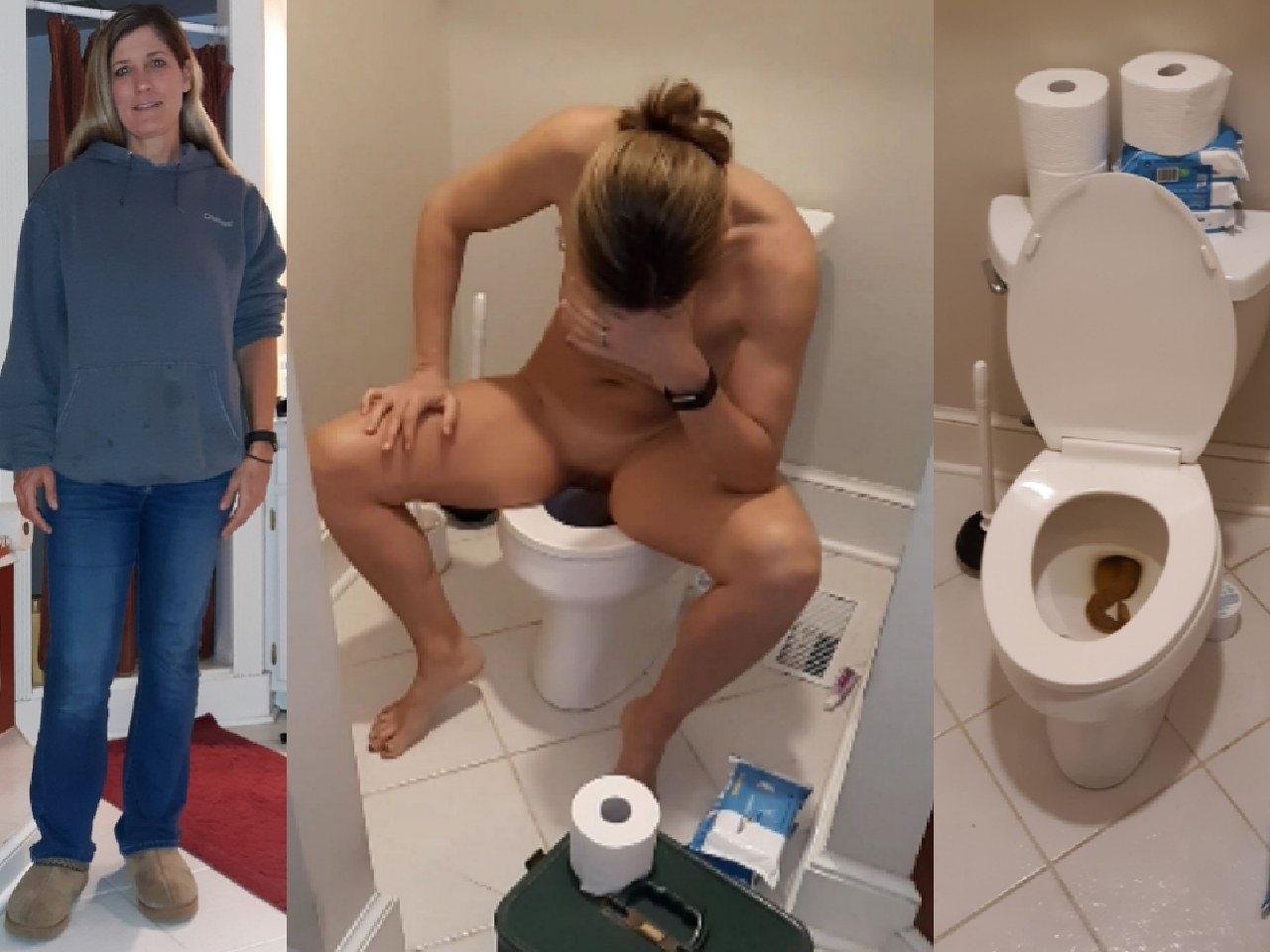 Girls pooping on toilet porn